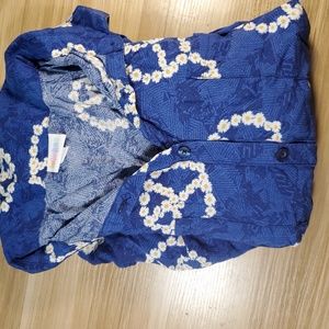 Blue peace sign Lularoe Amy 2XL